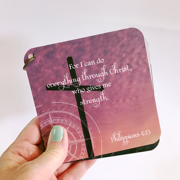 Scripture card of Philippians 4:13 from the gift of inspiration set.