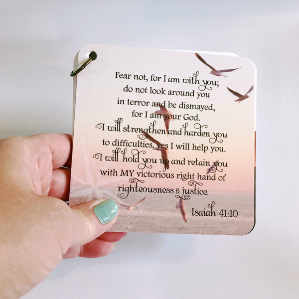 Scripture card of Isaiah 41:10 from the anxiety & worry set.