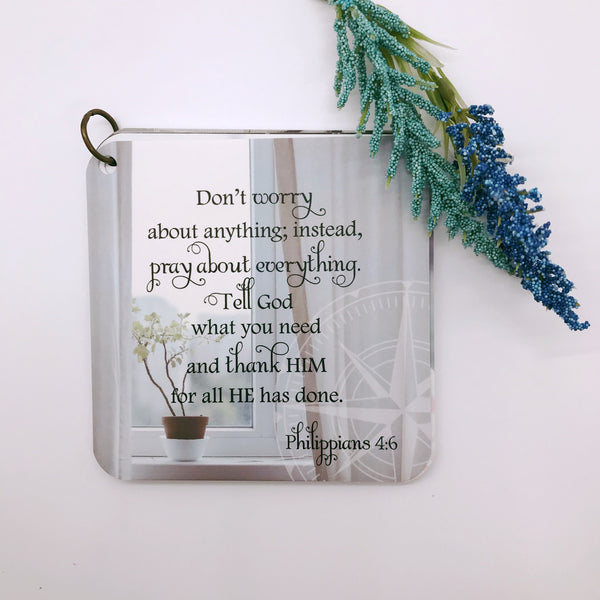 Scripture card of Philippians 4:6 from the praying your way through scripture devotional card set.