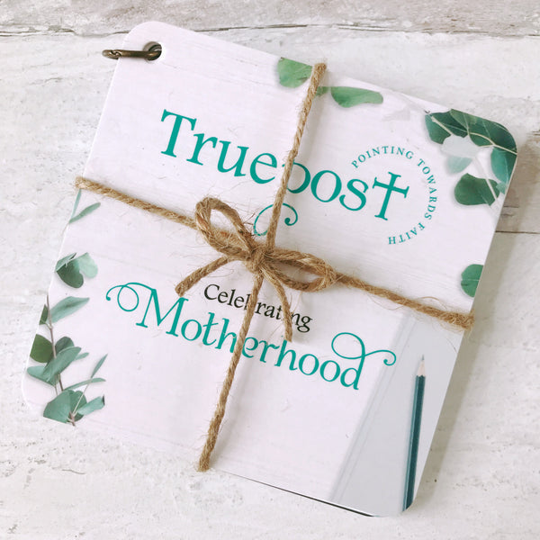 Bible verse cards just for mom, beautifully wrapped with natural jute twine, that's  tied in a bow, for a charming rustic vibe.  Bible verse gift idea. Gifts with Bible verses on them.
