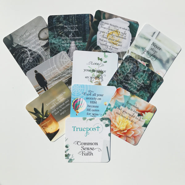 All 11 mini scripture card fronts.