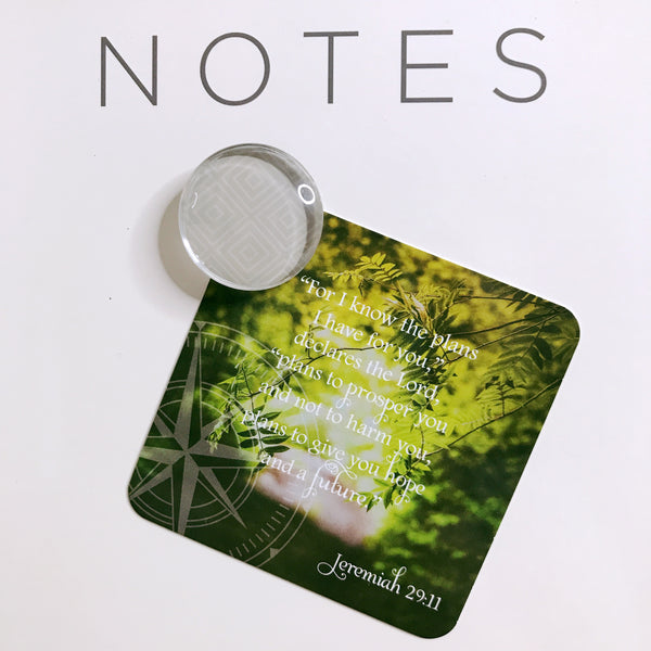 Mini scripture card with Jeremiah 29:11 Bible verse. Scripture cards to hand out. Bible verse gift idea.