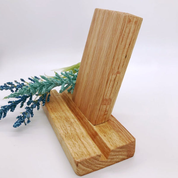 Oak display easel made from a church pew.