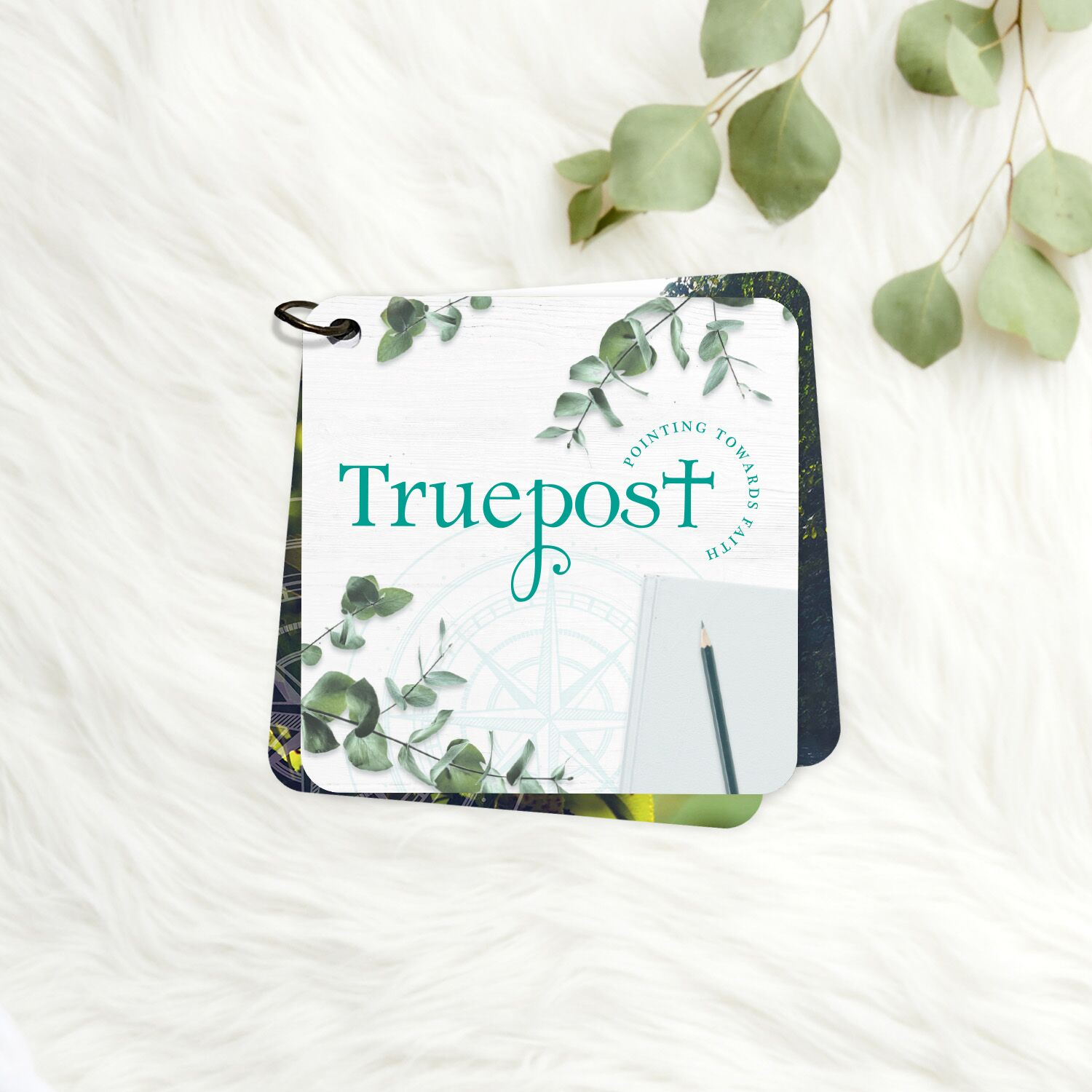 Truepost empower cover with eucalyptus. Bible verse gift idea. Gifts with Bible verses on them.