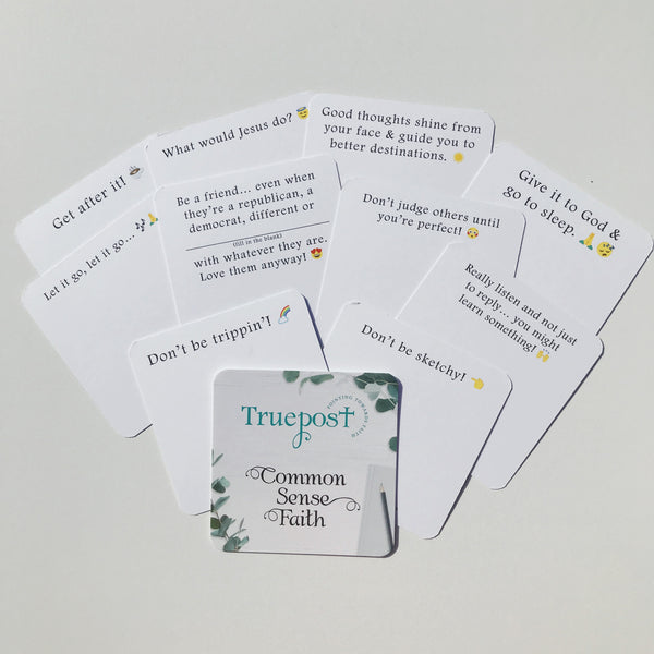 Collage of motivational messages & imoji's included in set. Mini scripture cards. Mini inspirational quote cards. Gifts with Bible verses on them.