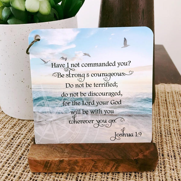 Scripture cards with stand.